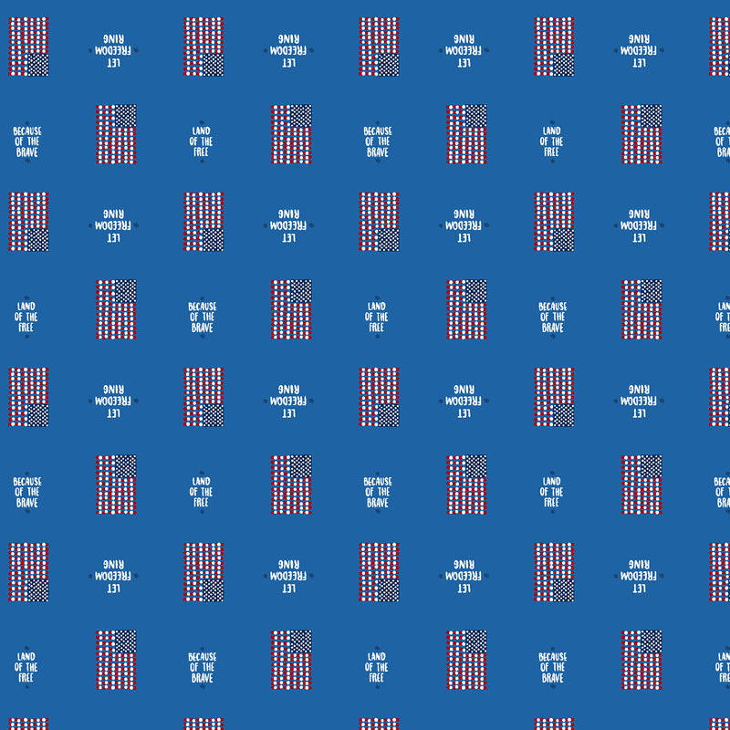Home Of The Brave By Zirkus Designs For Rjr Fabrics - Field Of Honor - American Blue