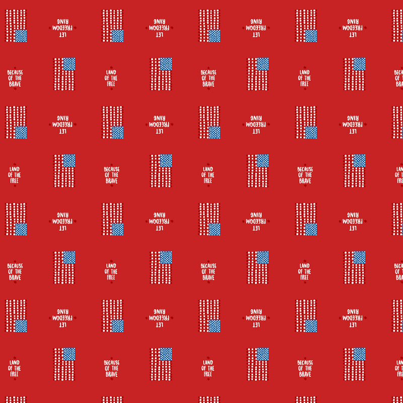 Home Of The Brave By Zirkus Designs For Rjr Fabrics - Field Of Honor - Bright Red