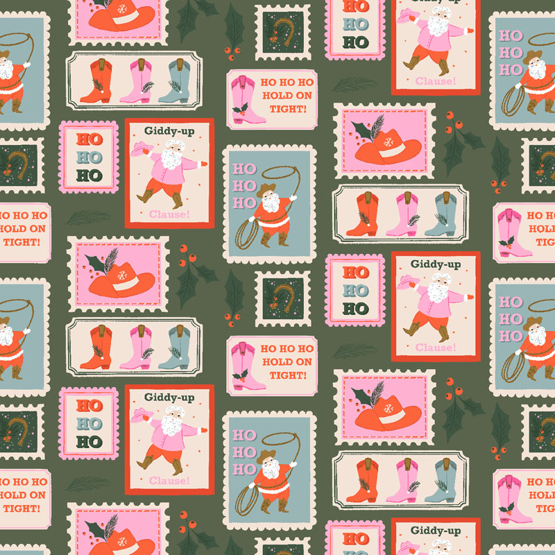 Yee Haw Holidays By Cotton + Steel For Rjr Fabrics - Christmas Post