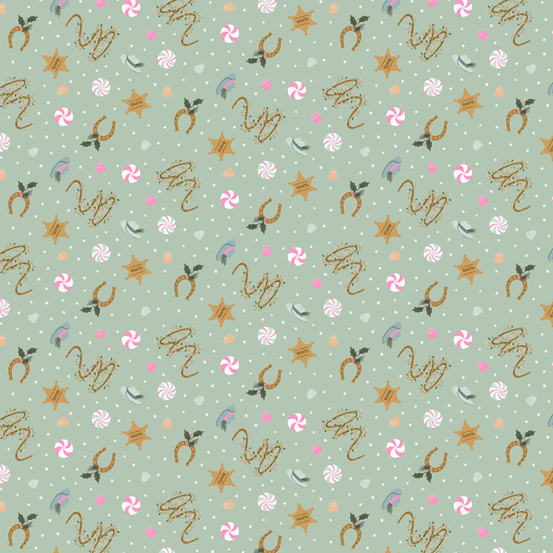 Yee Haw Holidays By Cotton + Steel For Rjr Fabrics - Western W  - Metallic