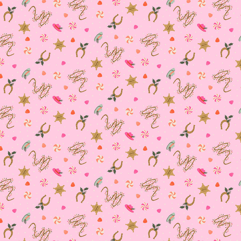 Yee Haw Holidays By Cotton + Steel For Rjr Fabrics - Western W  - Metallic