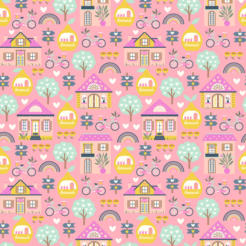 Hello Sunshine By Cotton + Steel For Rjr Fabrics - Summer Village - Smashing Pink