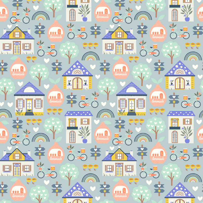 Hello Sunshine By Cotton + Steel For Rjr Fabrics - Summer Village - Moonstone