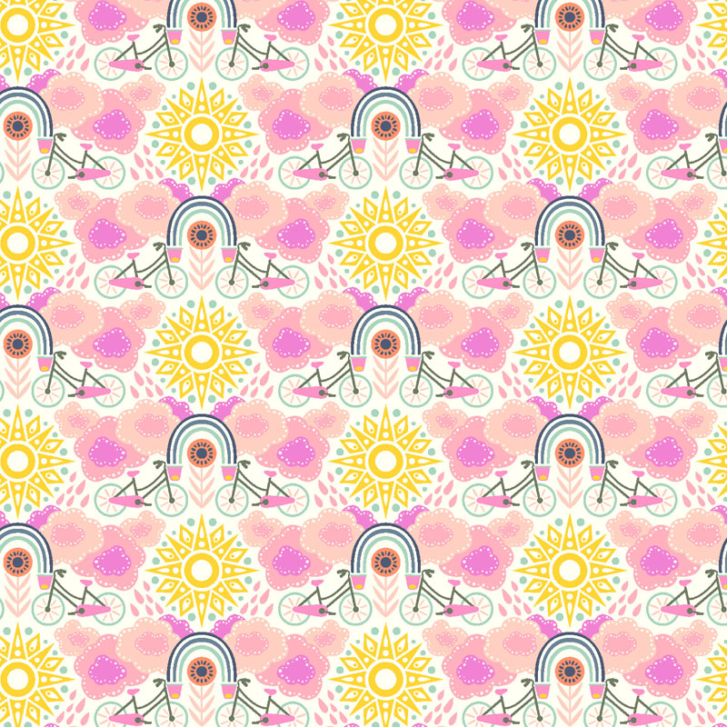 Hello Sunshine By Cotton + Steel For Rjr Fabrics - Rain Or Shine - Springtime Blue