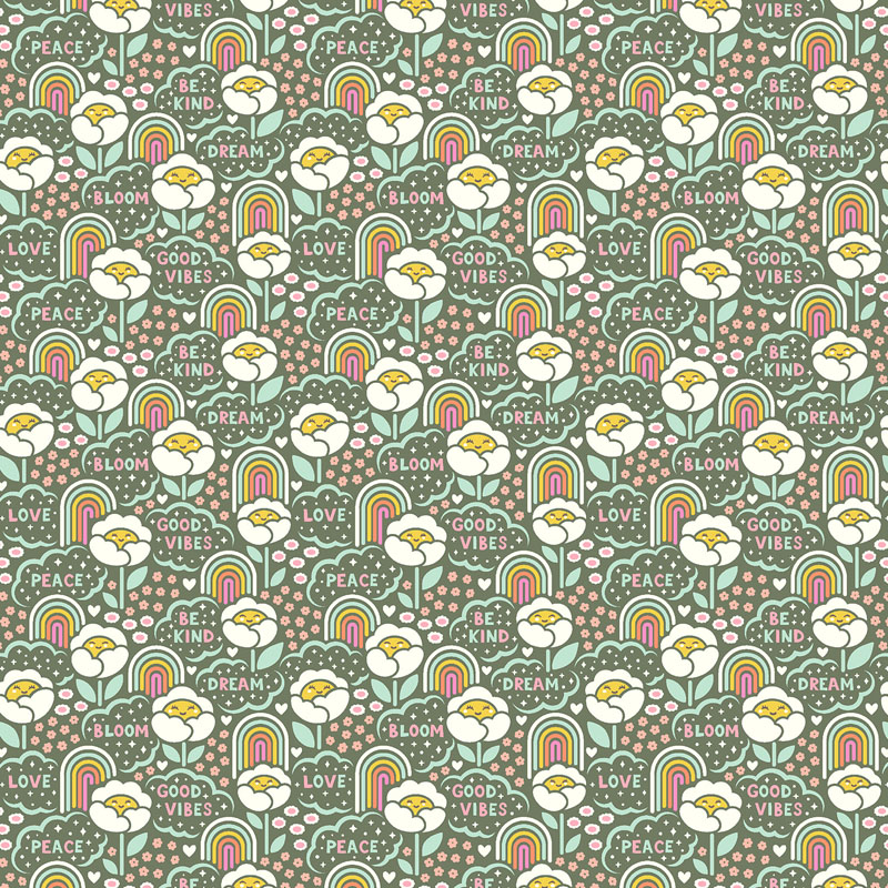 Hello Sunshine By Cotton + Steel For Rjr Fabrics - Good Vibes - Tickled Pink