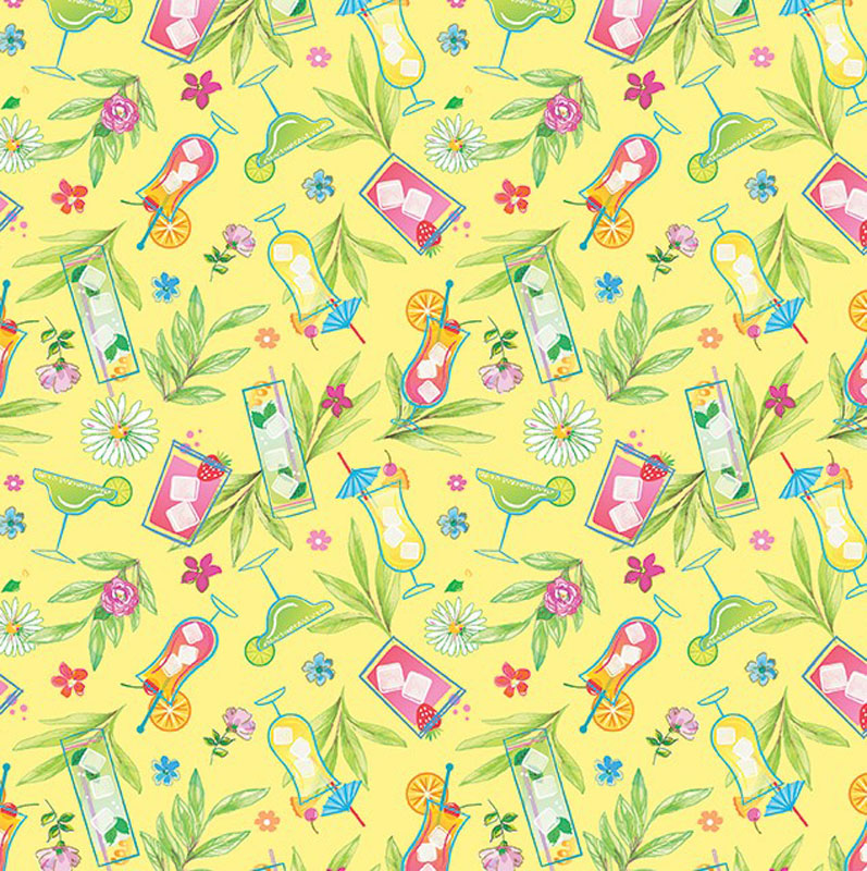 Tropical Splash By Kanvas Studio For Benartex - Yellow