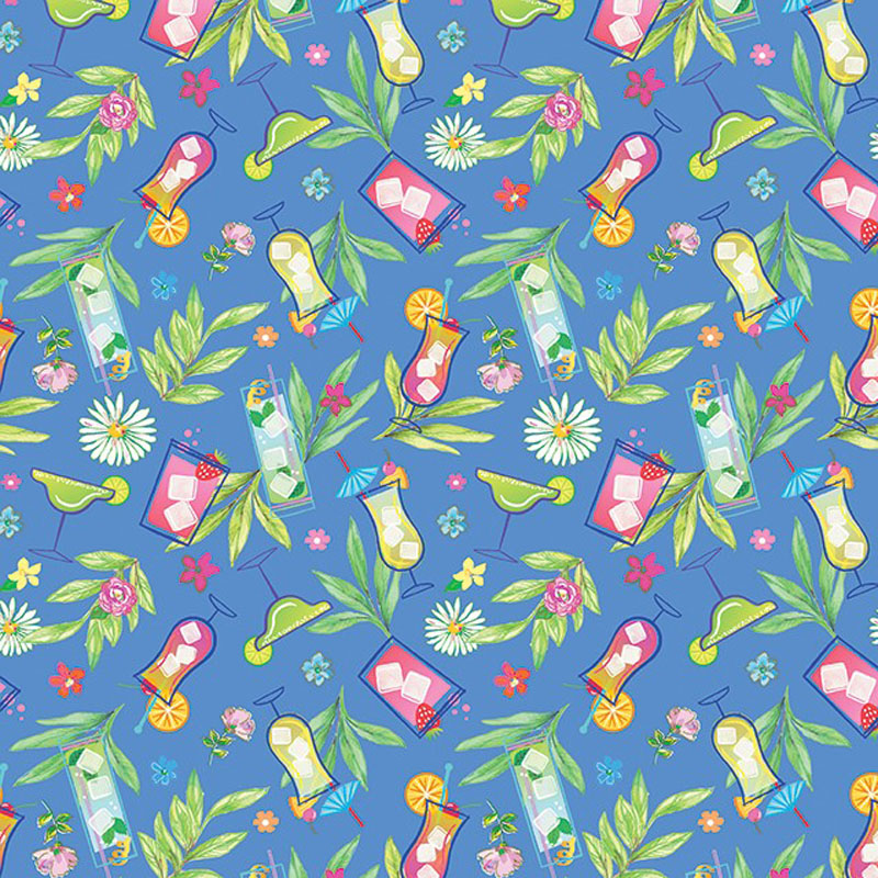 Tropical Splash By Kanvas Studio For Benartex - Medium Blue