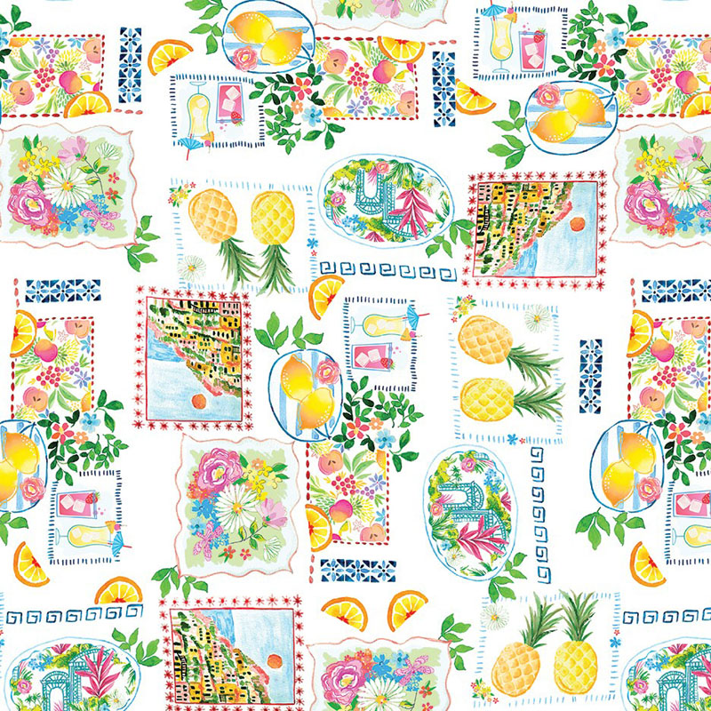 Tropical Splash By Kanvas Studio For Benartex - White