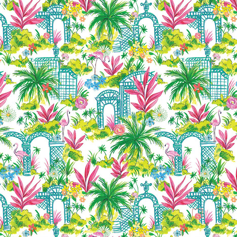 Tropical Splash By Kanvas Studio For Benartex - White