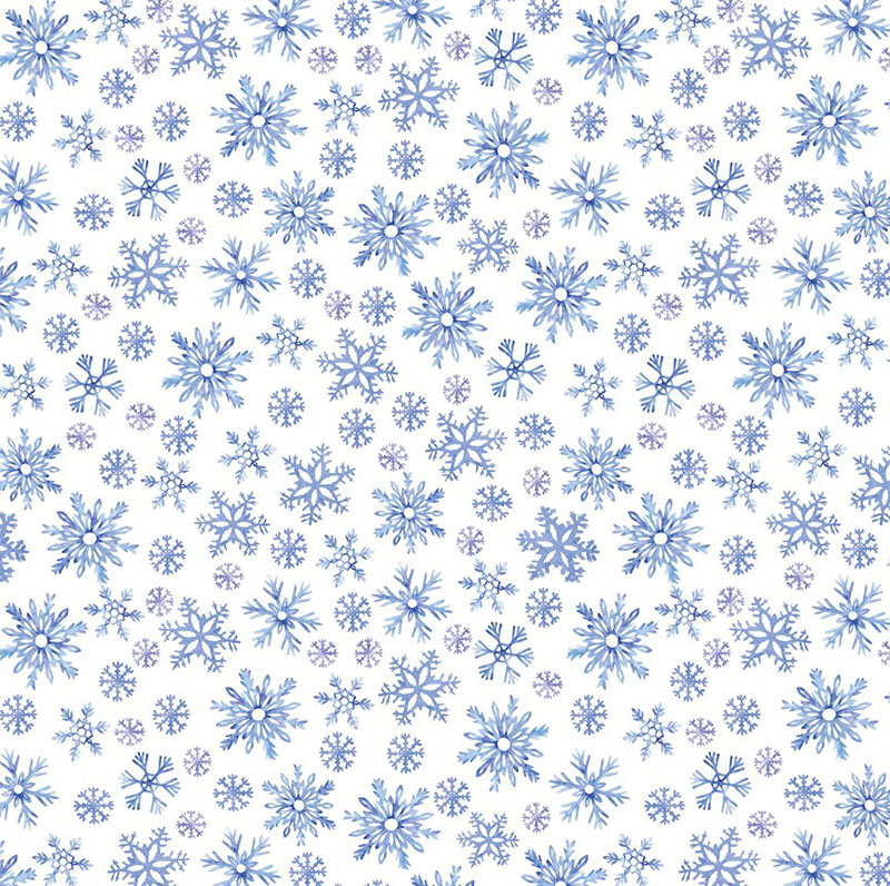 Snowflake Wishes By Kanvas Studio For Benartex - Digitally Printed - White