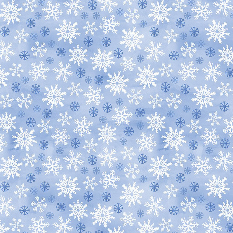 Snowflake Wishes By Kanvas Studio For Benartex - Digitally Printed - Light Blue