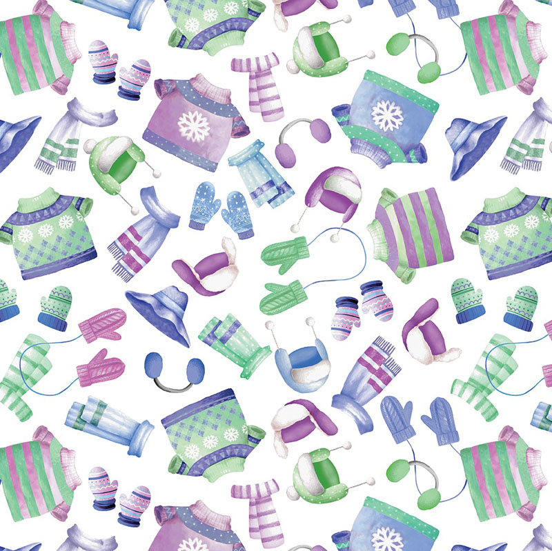 Snowflake Wishes By Kanvas Studio For Benartex - Digitally Printed - White