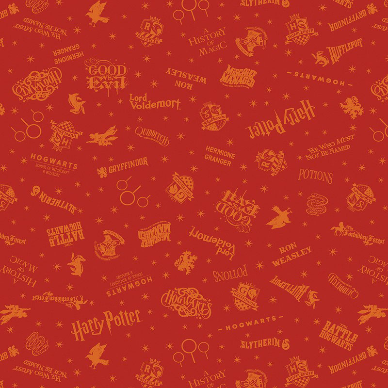 Harry Potter 2nd Edition By Warner Brothers For Benartex - Red