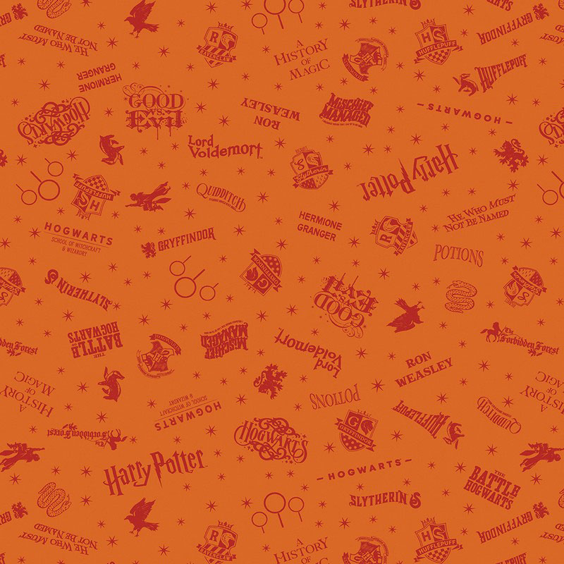 Harry Potter 2nd Edition By Warner Brothers For Benartex - Orange