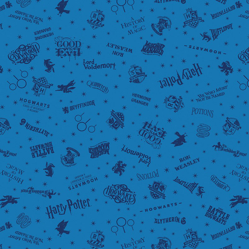 Harry Potter 2nd Edition By Warner Brothers For Benartex - Blue