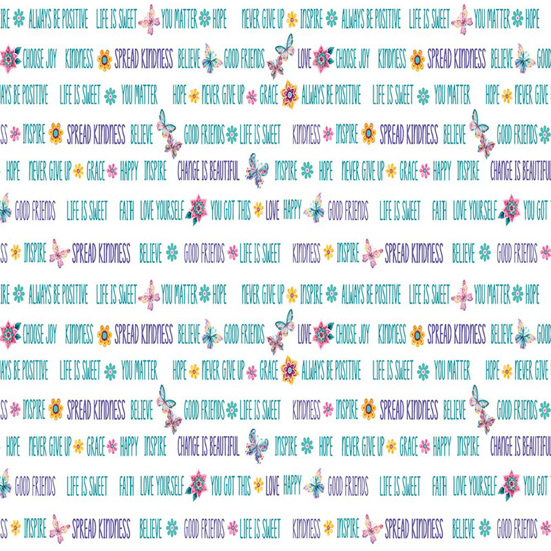 Faith And Grace By Kanvas Studio For Benartex - Digitally Printed - White