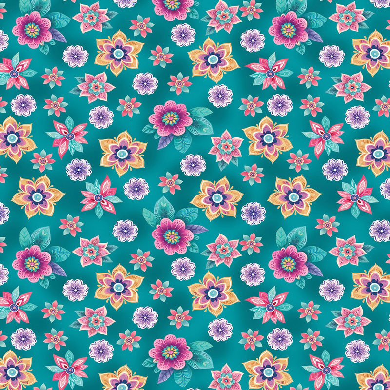 Faith And Grace By Kanvas Studio For Benartex - Digitally Printed - Teal