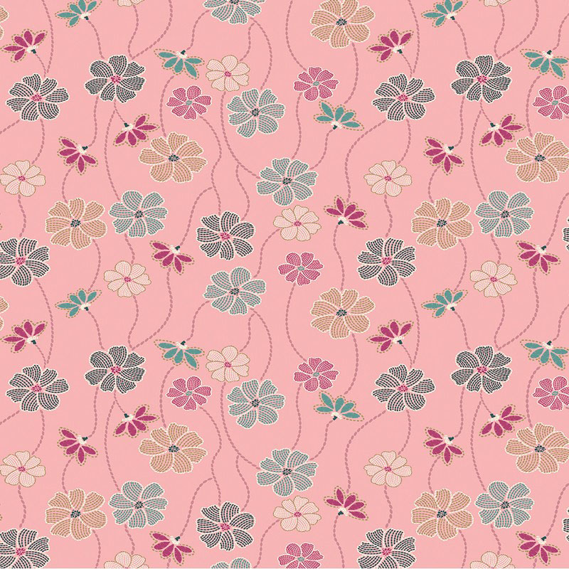 Majestic Garden By Kanvas Studio For Benartex - Metallic - Pink