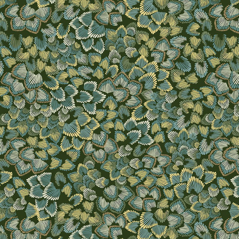 Majestic Garden By Kanvas Studio For Benartex - Metallic - Deep Green