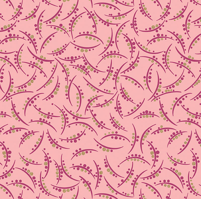 Majestic Garden By Kanvas Studio For Benartex - Metallic - Pink