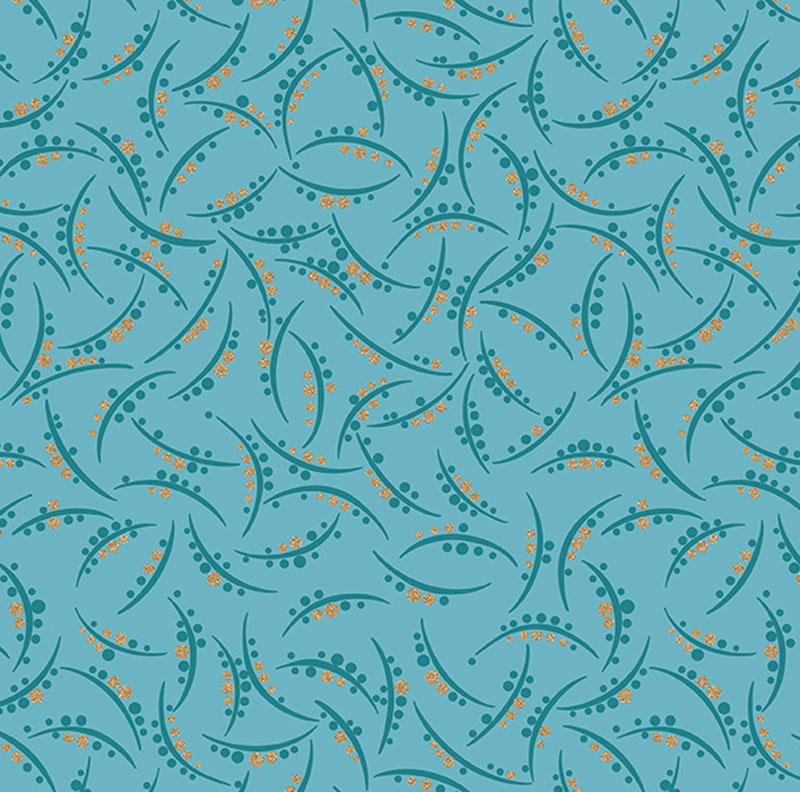 Majestic Garden By Kanvas Studio For Benartex - Metallic - Blue