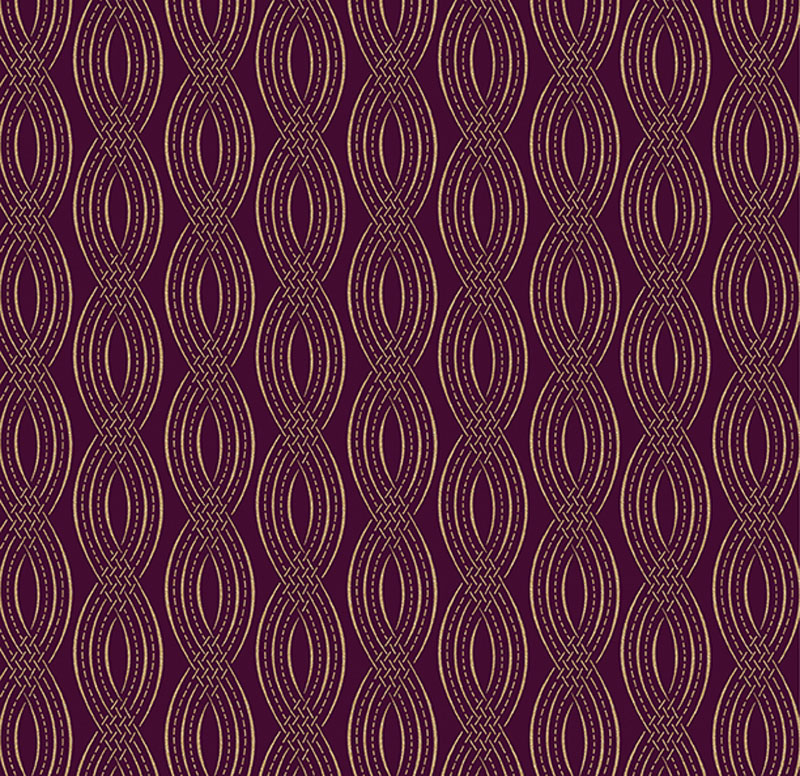 Majestic Garden By Kanvas Studio For Benartex - Metallic - Wine