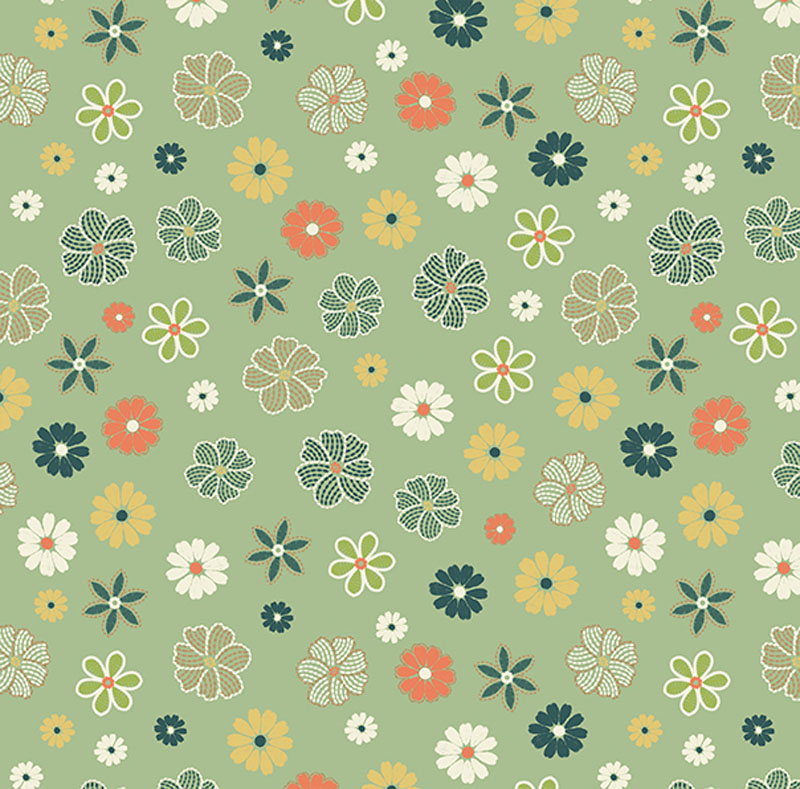 Majestic Garden By Kanvas Studio For Benartex - Metallic - Sage Green