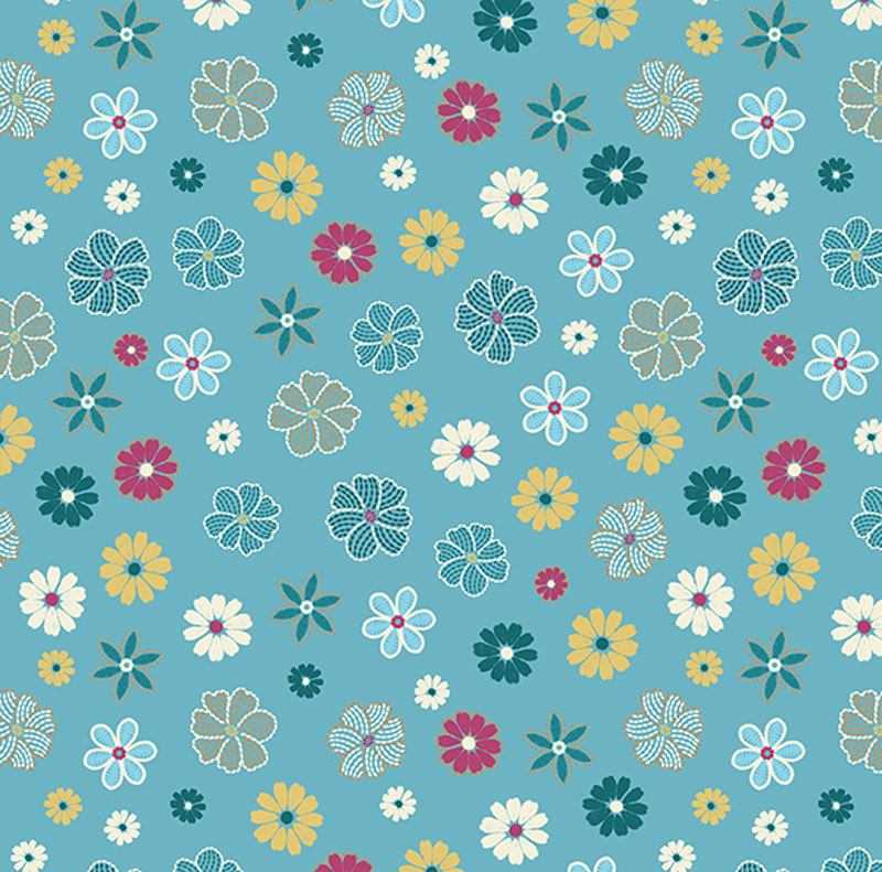 Majestic Garden By Kanvas Studio For Benartex - Metallic - Blue