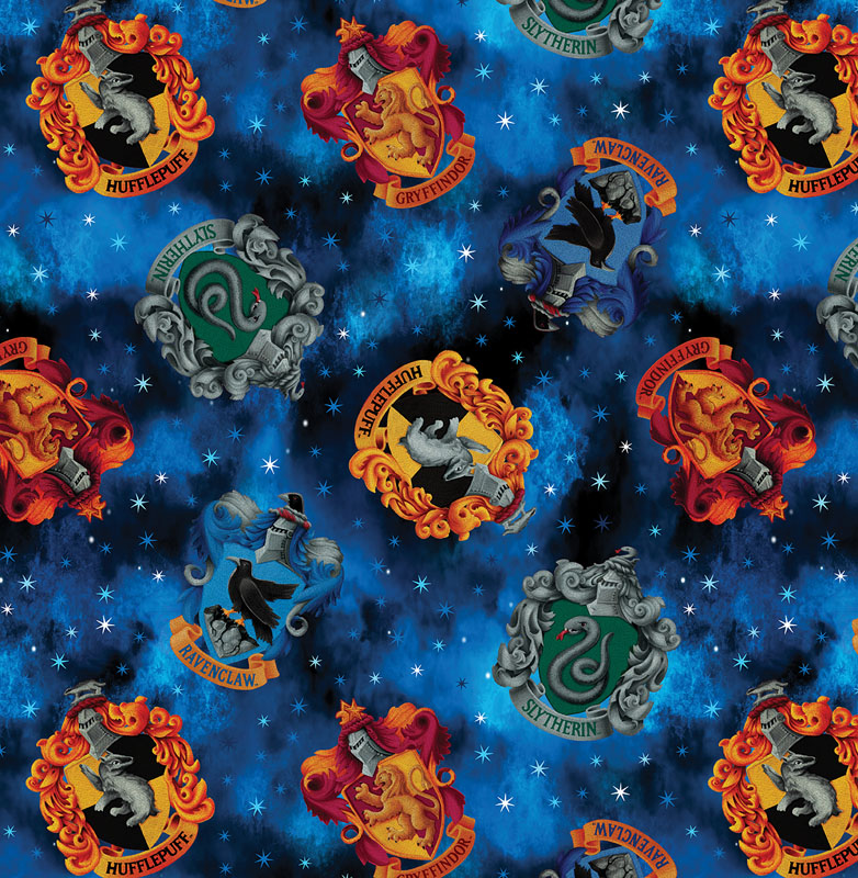 Harry Potter Minkee 60" Wide By Warner Brothers For Benartex - Blue