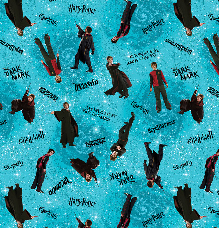 Harry Potter Minkee 60" Wide By Warner Brothers For Benartex - Turquoise