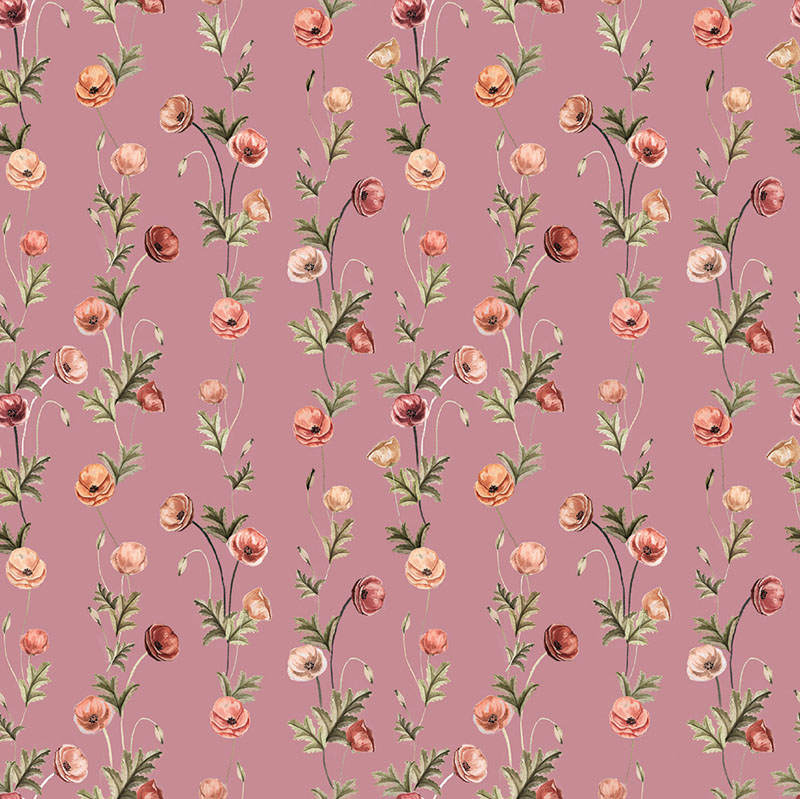 Garden Of Affection By Kristen Brockmon Designs For Benartex - Digitally Printed - Medium Rose