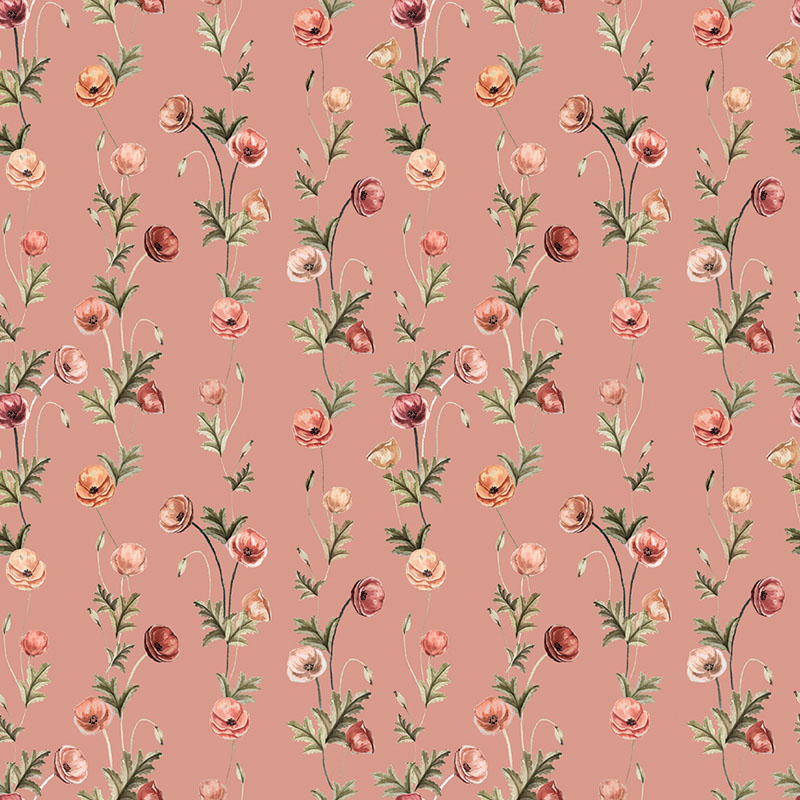 Garden Of Affection By Kristen Brockmon Designs For Benartex - Digitally Printed - Medium Peach
