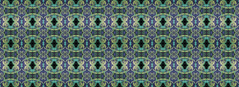 Incandescent By Paula Nadelstern For Benartex - Digitally Printed - Turquoise/Purple