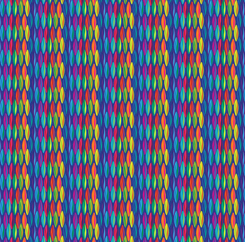 Kaleidoscope By Colourwerx For Benartex - Digitally Printed - Dark Blue/Multi