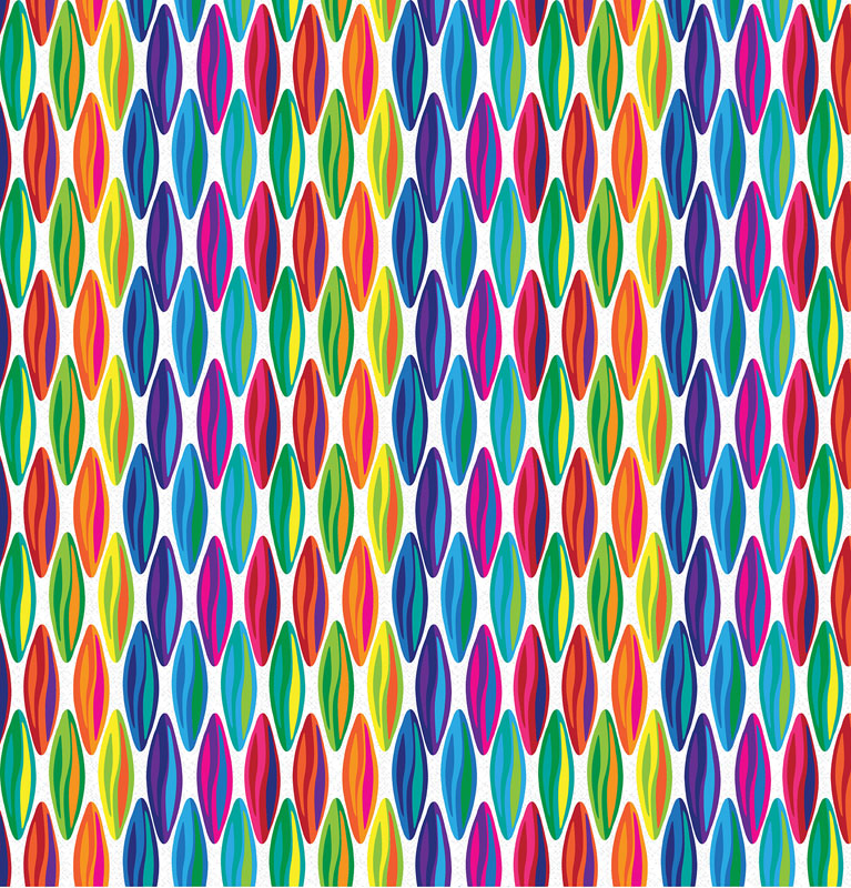 Kaleidoscope 108" Wide By Colourwerx For Benartex - Digitally Printed - White/Multi