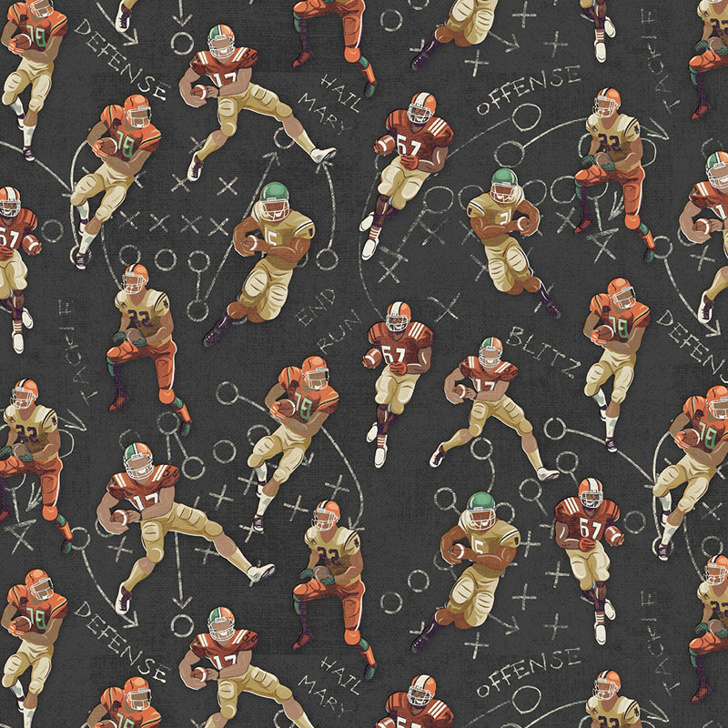 Touchdown By Skyline Studio For Benartex - Digitally Printed - Black/Multi