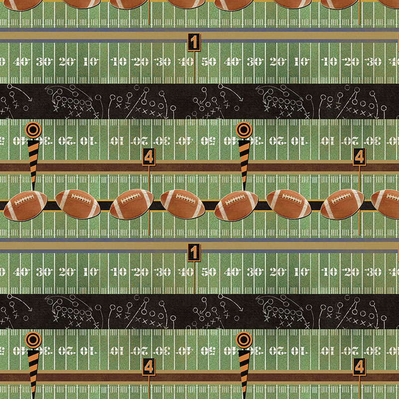 Touchdown By Skyline Studio For Benartex - Digitally Printed - Green/Multi