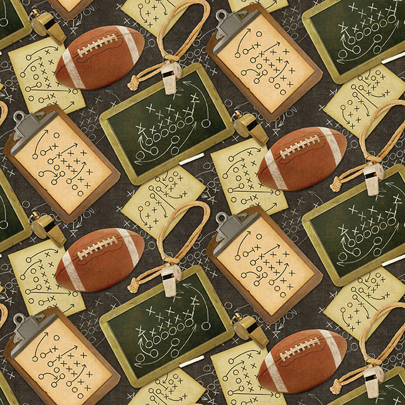 Touchdown By Skyline Studio For Benartex - Digitally Printed - Charcoal/Multi