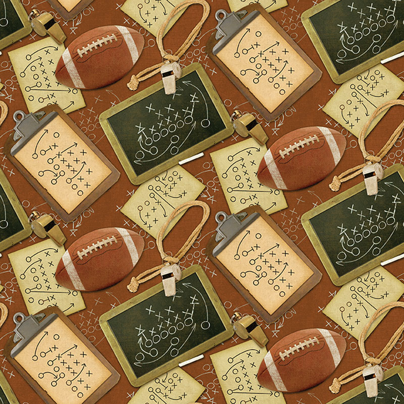 Touchdown By Skyline Studio For Benartex - Digitally Printed - Leather/Multi