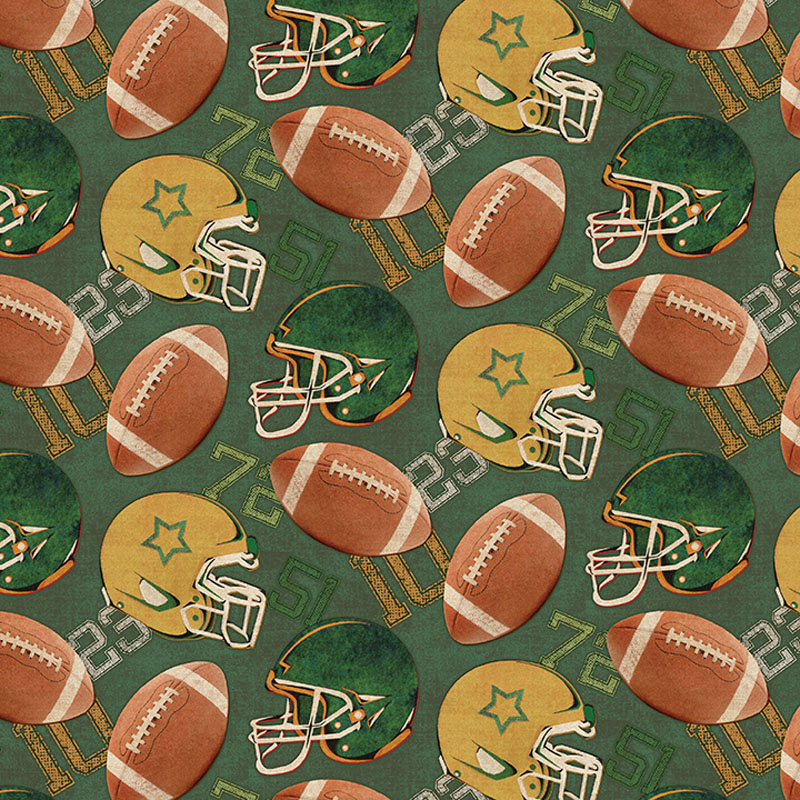 Touchdown By Skyline Studio For Benartex - Digitally Printed - Green/Multi