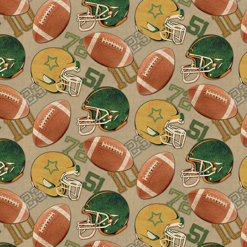 Touchdown By Skyline Studio For Benartex - Digitally Printed - Tan/Multi