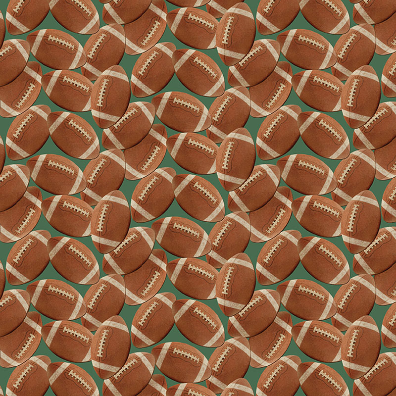 Touchdown By Skyline Studio For Benartex - Digitally Printed - Leather/Green