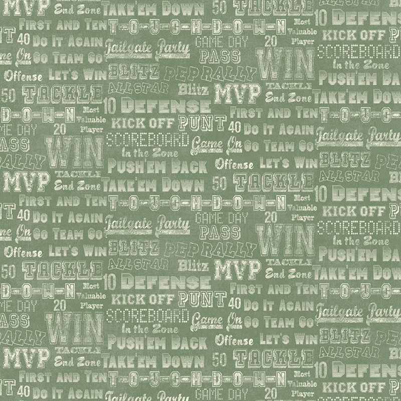 Touchdown By Skyline Studio For Benartex - Digitally Printed - Medium Green