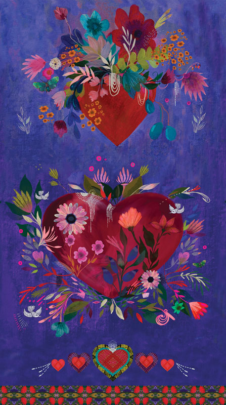 Rise Up By Danielle Duer For Benartex - Panel - Plum/Multi