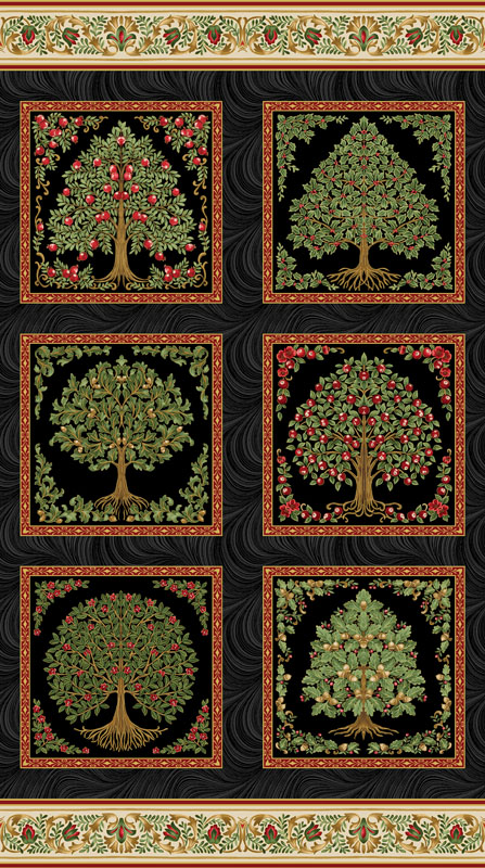 All About Seasons Winter By Jackie Robinson For Benartex - Panel - Black/Multi