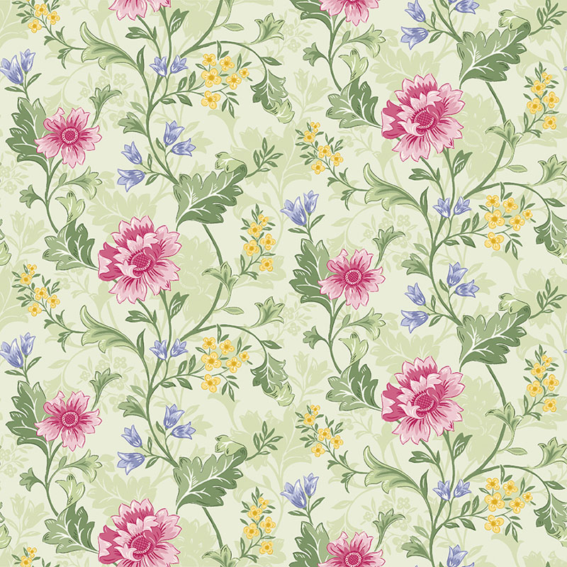 All About Seasons Spring By Jackie Robinson For Benartex - Celadon/Multi