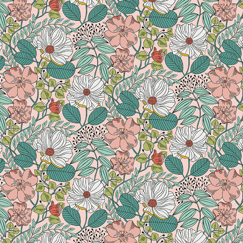 Blooming Color Harmony By Contempo Studio For Benartex - Light Peach/Multi