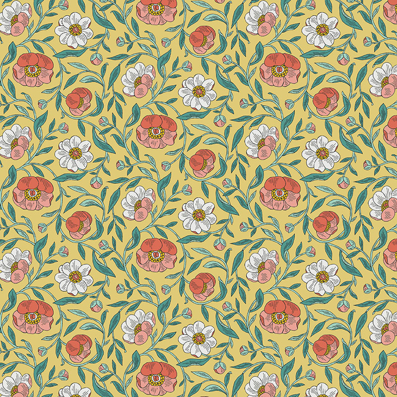 Blooming Color Harmony By Contempo Studio For Benartex - Yellow