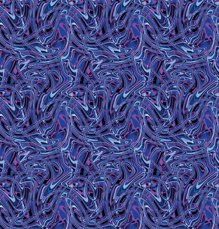 Illuminations By Peggy Collins For Benartex - Digitally Printed - Purple/Blue