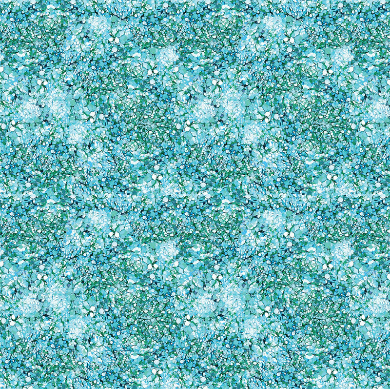 Illuminations By Peggy Collins For Benartex - Digitally Printed - Light Teal